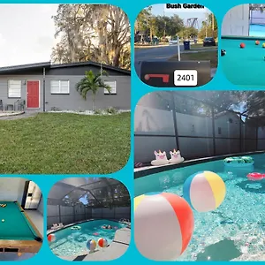 Holiday home Entirehouse W/bush Garden View_private Heated Pool, Tampa